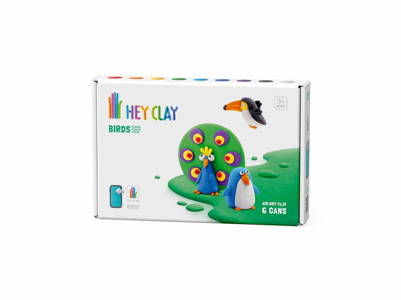 hey clay uccelli-2 kit medio argilla morbida creativa