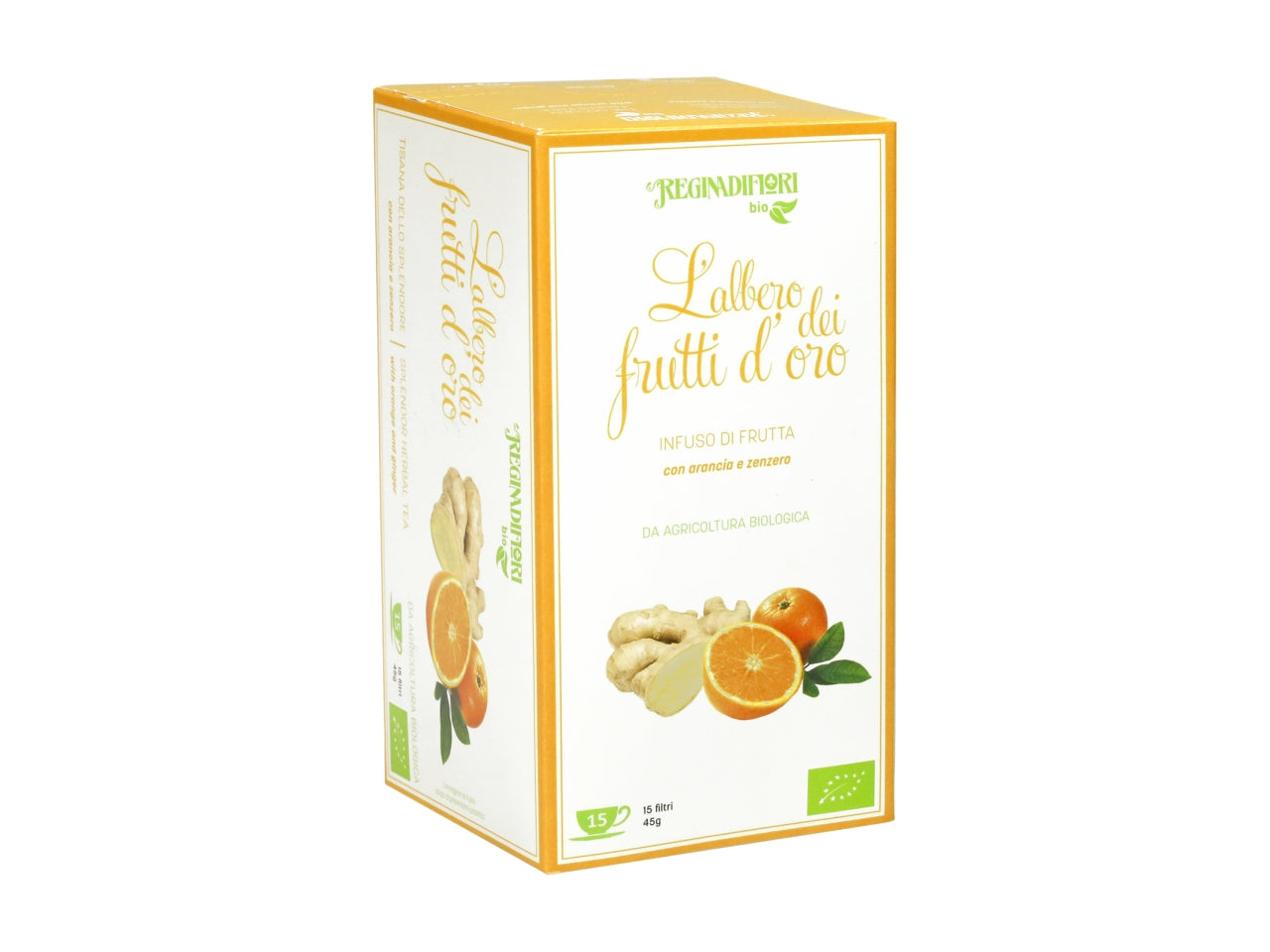 Tisana albero dei frutti d'oro con arancia e zenzero - la confezione comprende 15 astucci da 3gr ciascuno