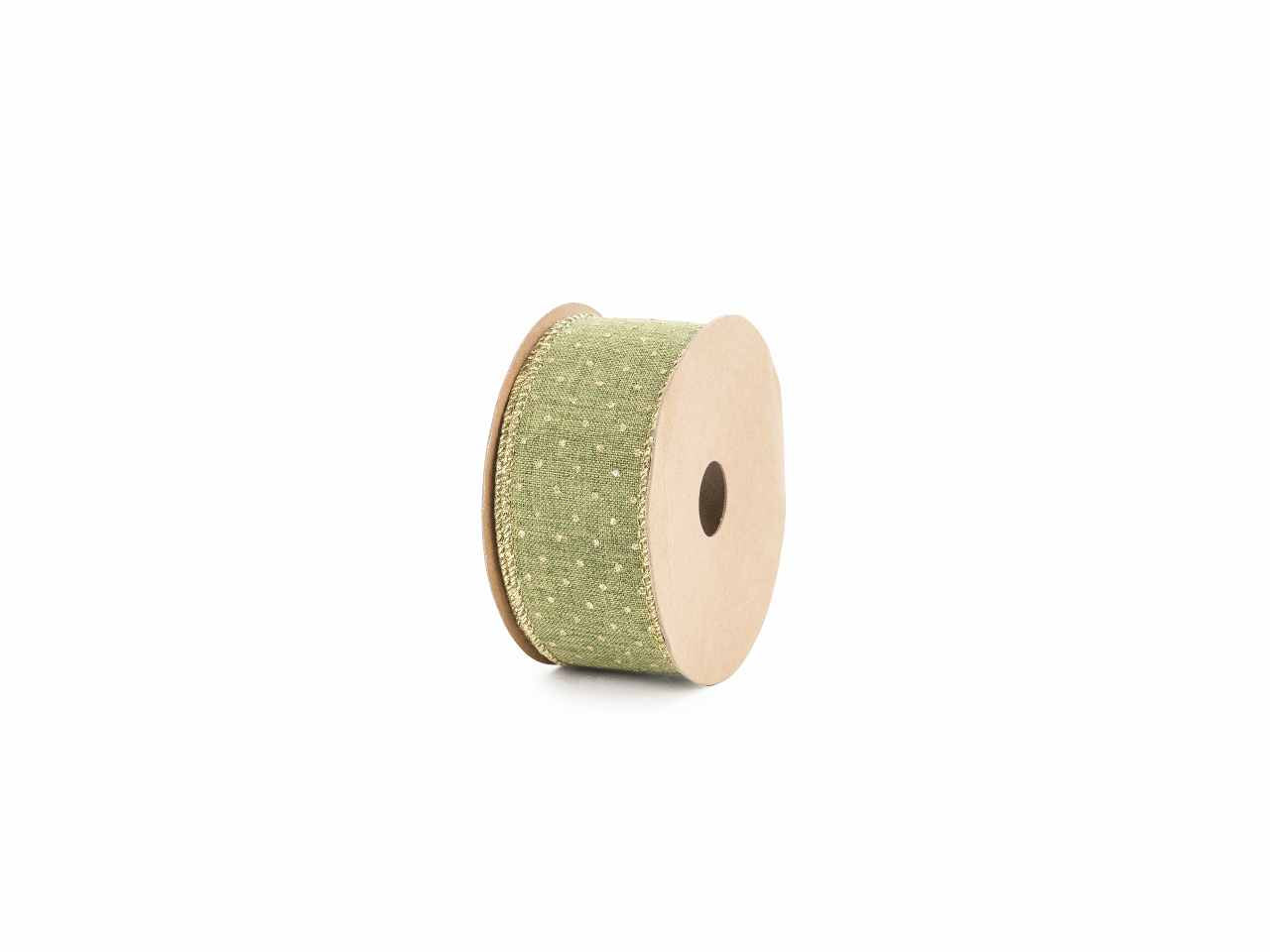 Nastro otello 38mmx10mt verde con bordo oro