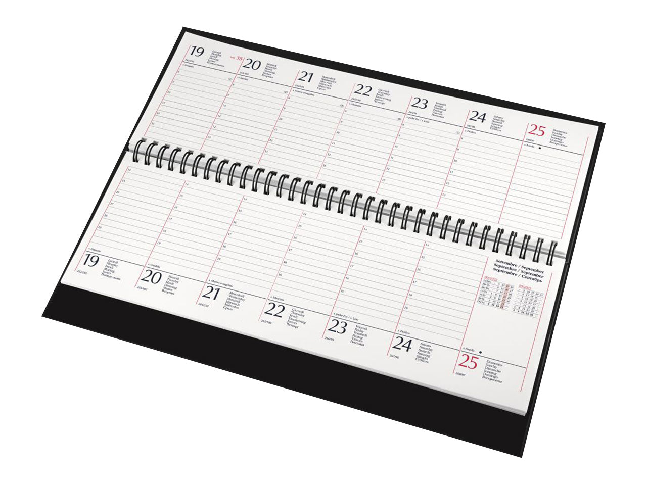 AGENDA SETTIMANALE GOMMATA VERDE 10,5X29,8CM