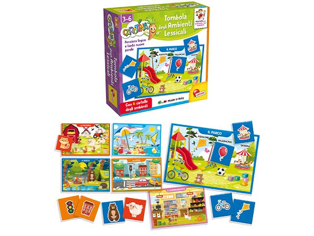 Carotina quadrotte tombola amb.lessicali 87501
