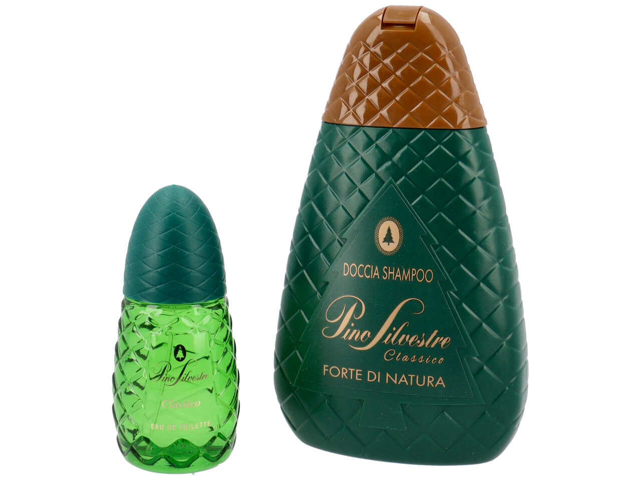 Pino silvestre forte di natura confezione regalo. il set contiene eau de toilette 75ml+ doccia schiuma 400ml