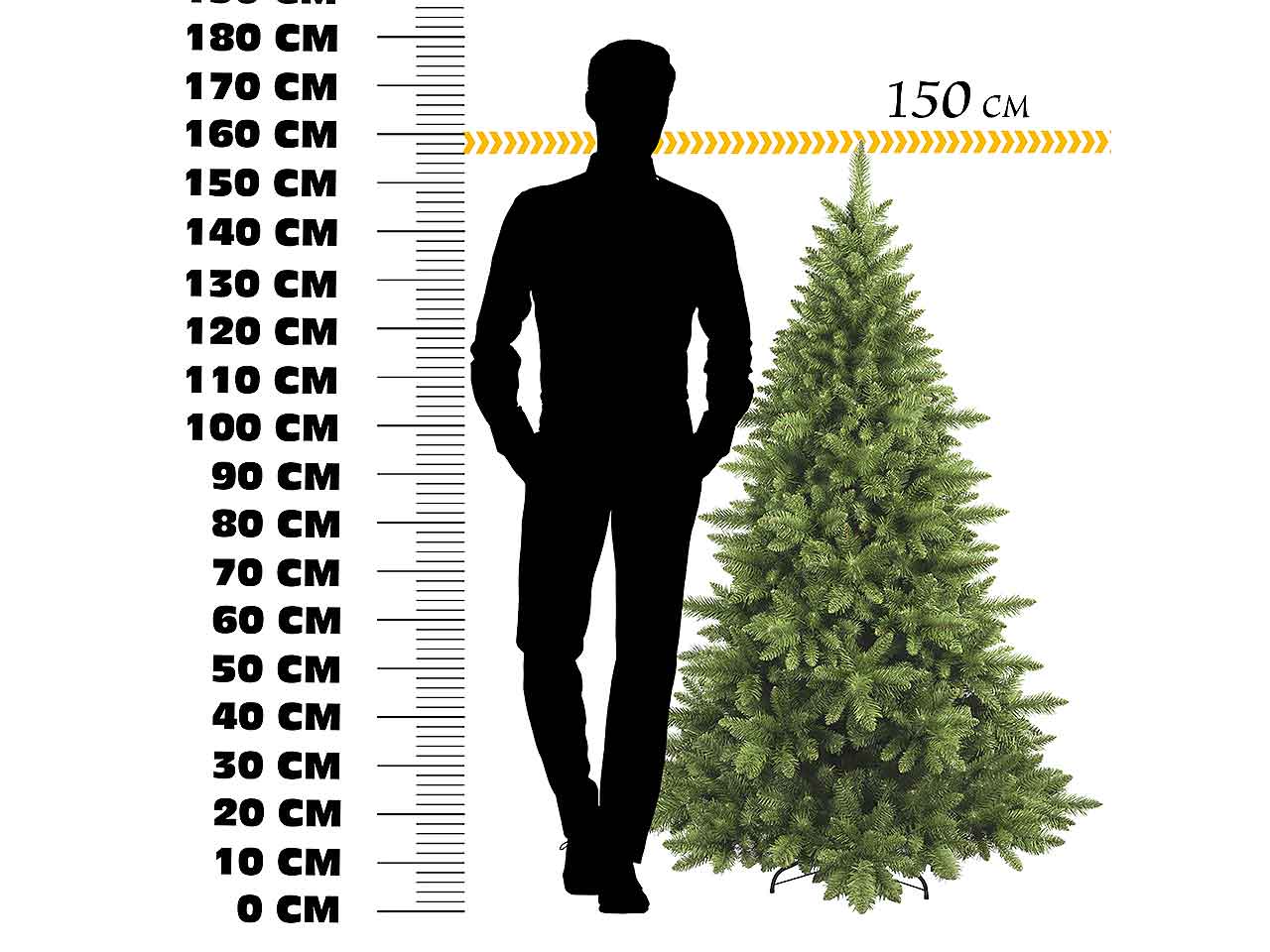 Albero di natale perseo 150cm 610 rami diametro 103cm $