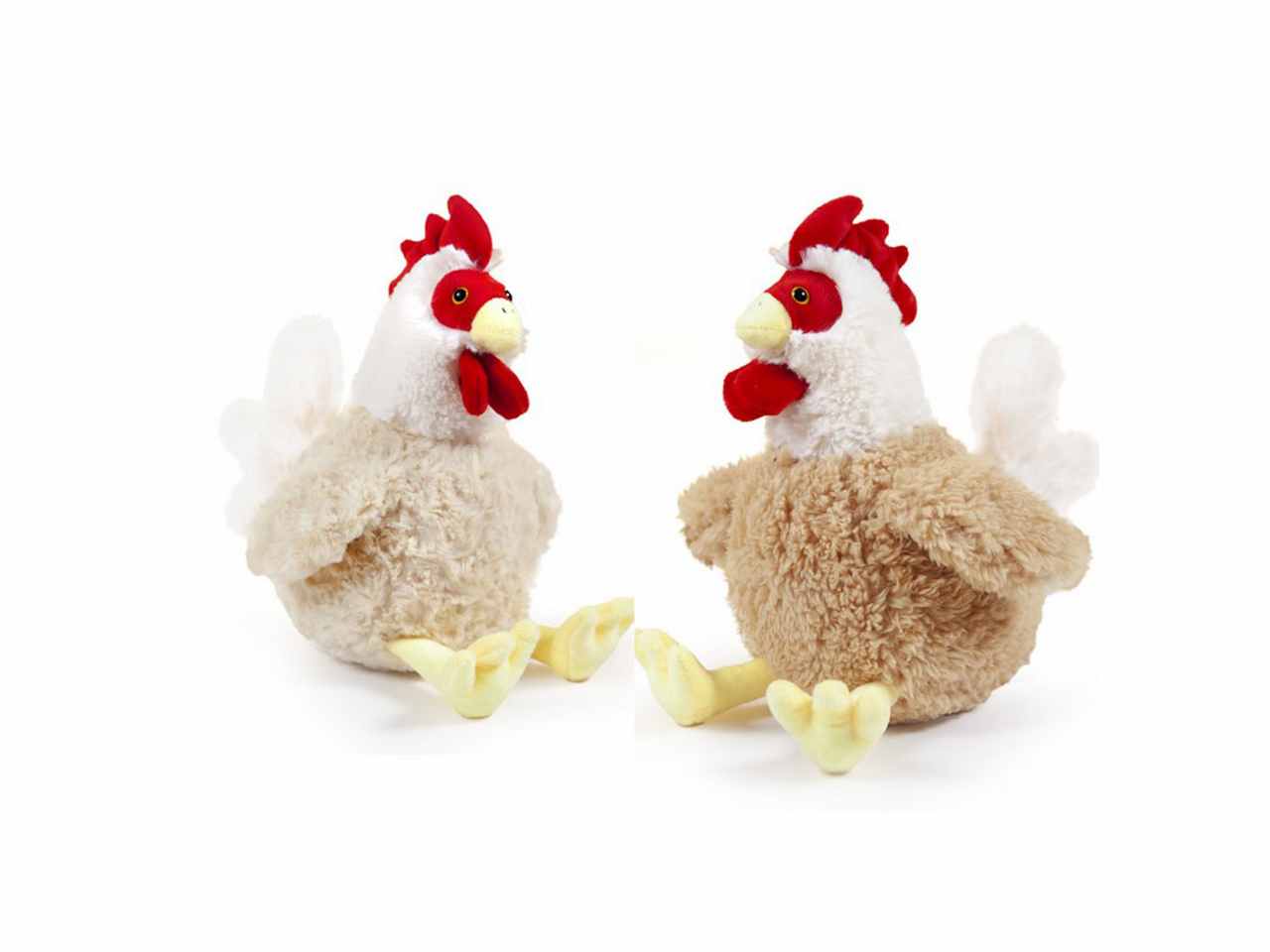 peluche gallina 2 colori assortiti h25cm