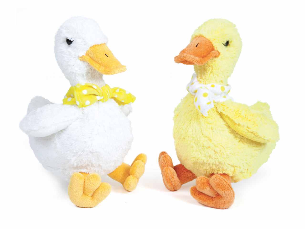 peluche oca con foulard 2 colori assortiti h.25cm