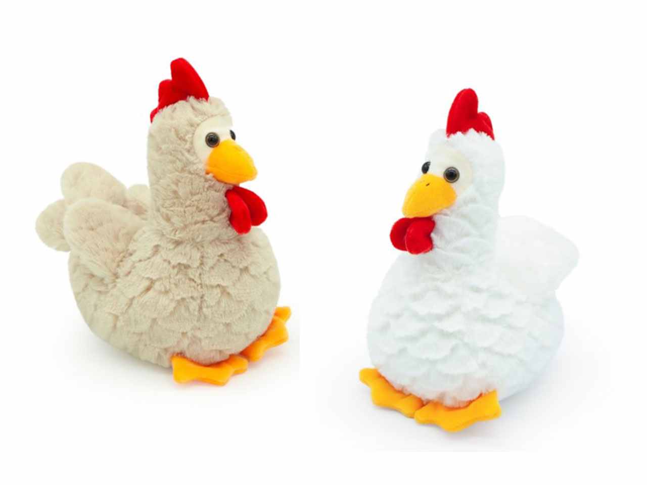 peluche gallina h.27cm 2 colori assortiti