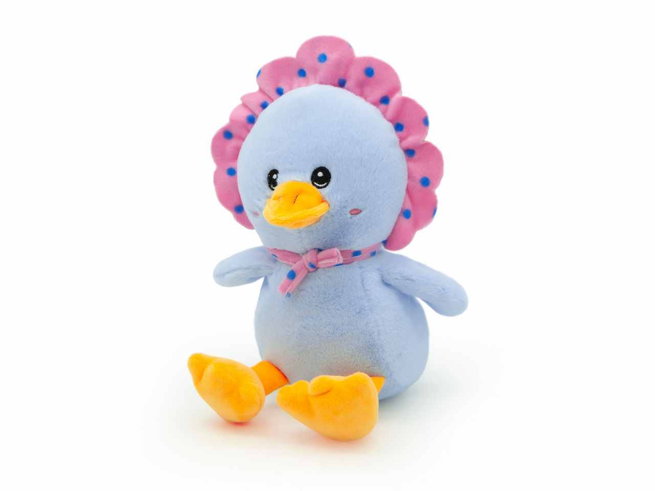 peluche paperotto con cuffietta l.30cm 3 colori assortiti