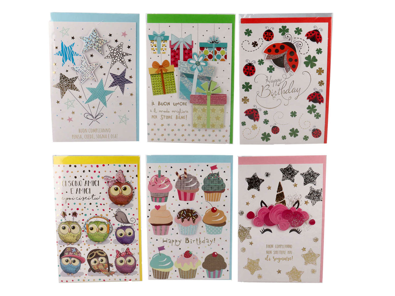 biglietti per compleanno glitter linea cartomania greetings