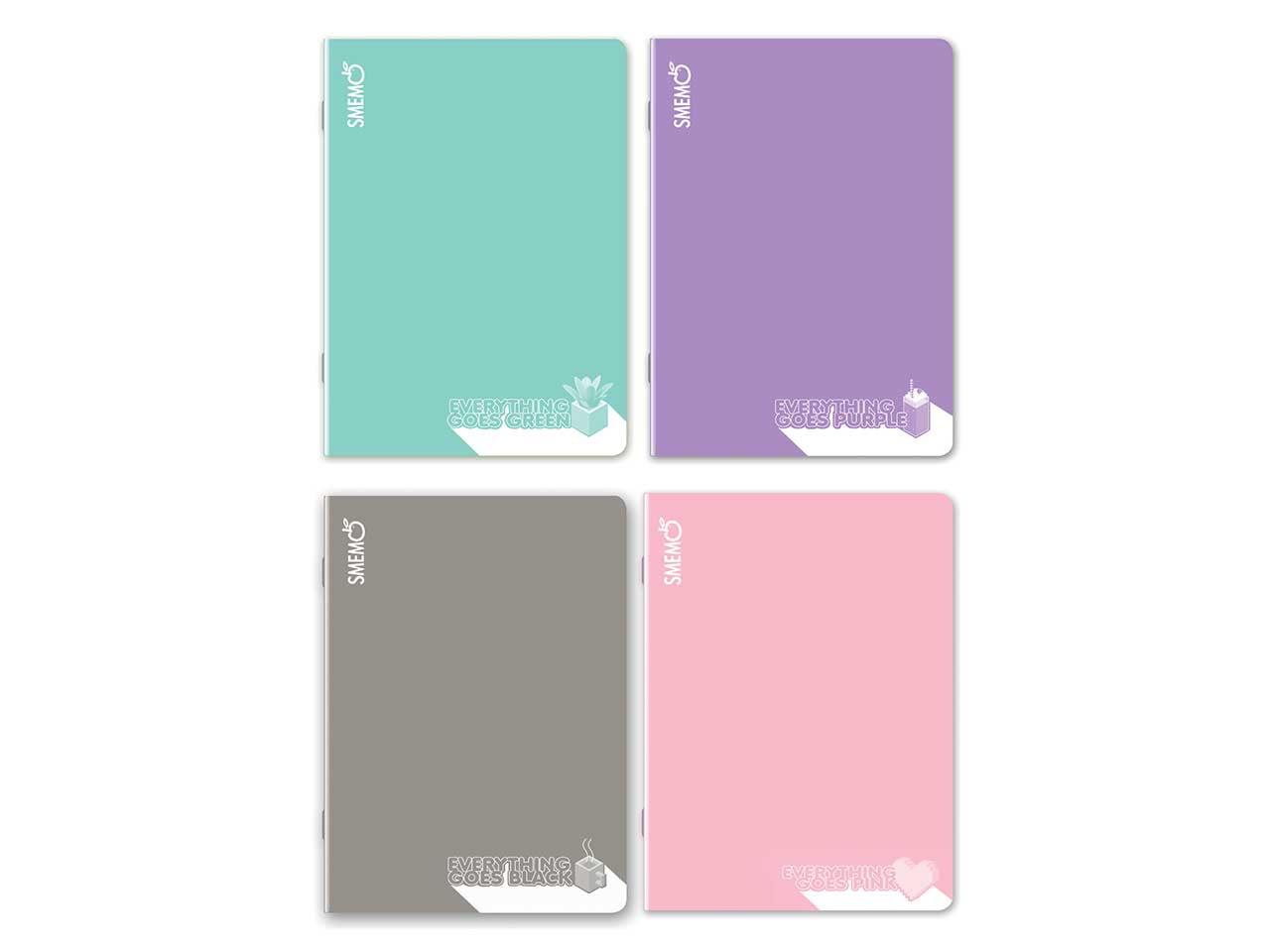 Quaderno maxi 100 gr 24ff+1 5m squared pastel smemoranda