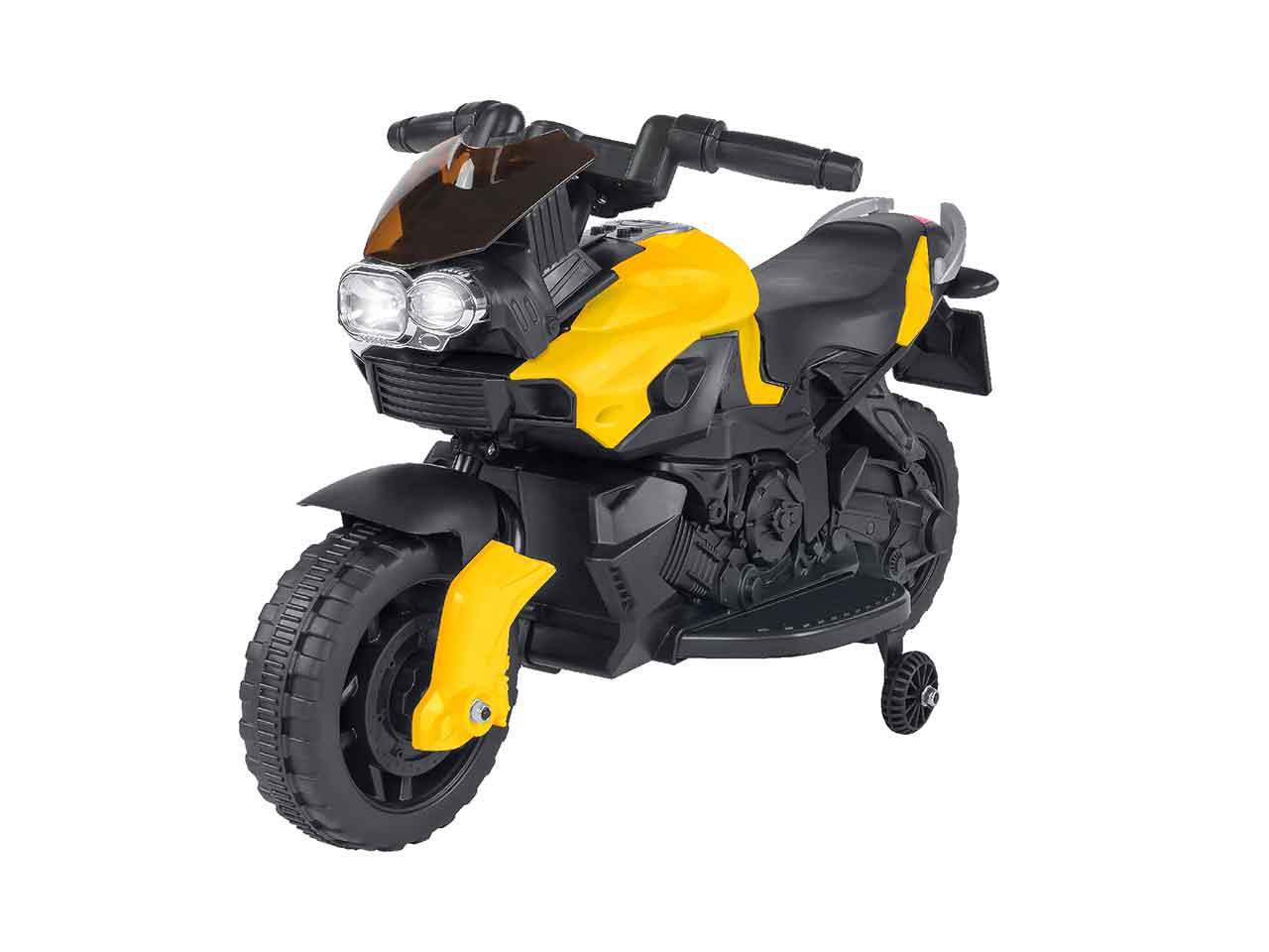 Moto elettrica con funzionamento a batteria 6v 4ah 20w colore giallo