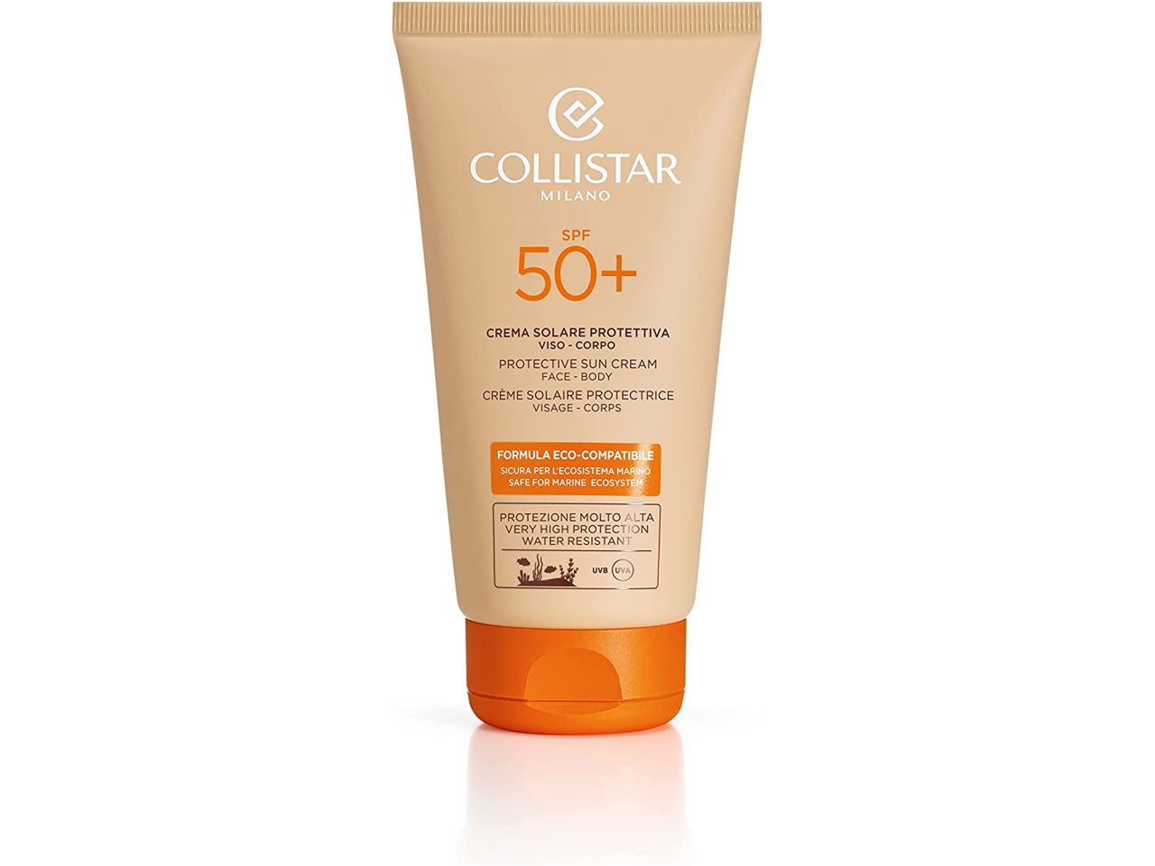 Collistar crema solare protettiva spf50+ formula eco- compatibile formato da 150ml