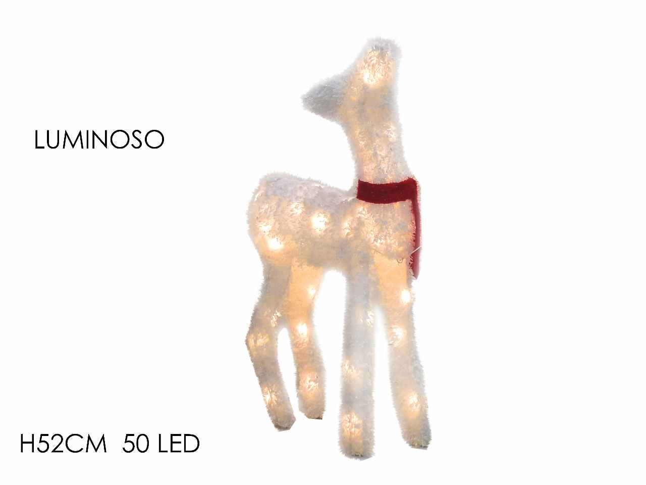 Renna h52 cm con 50 led