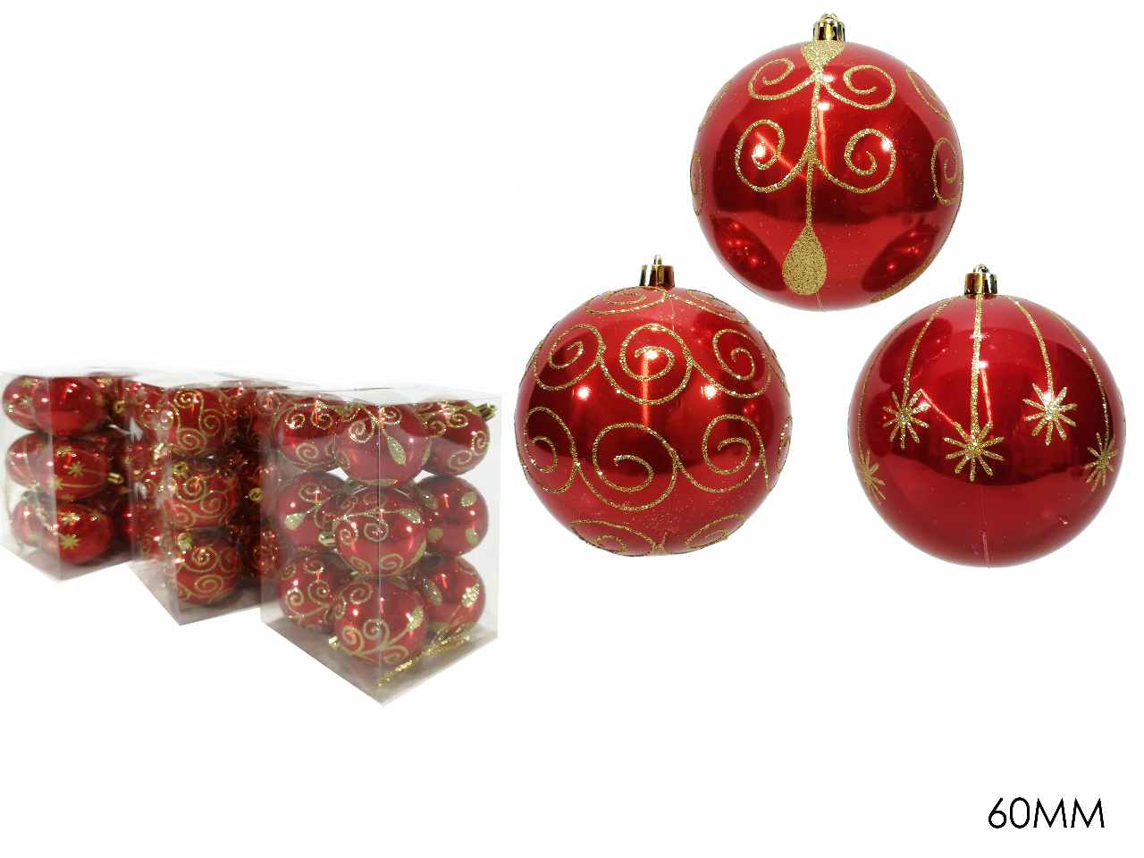 Sfera 6cm 12pz rossa 418723