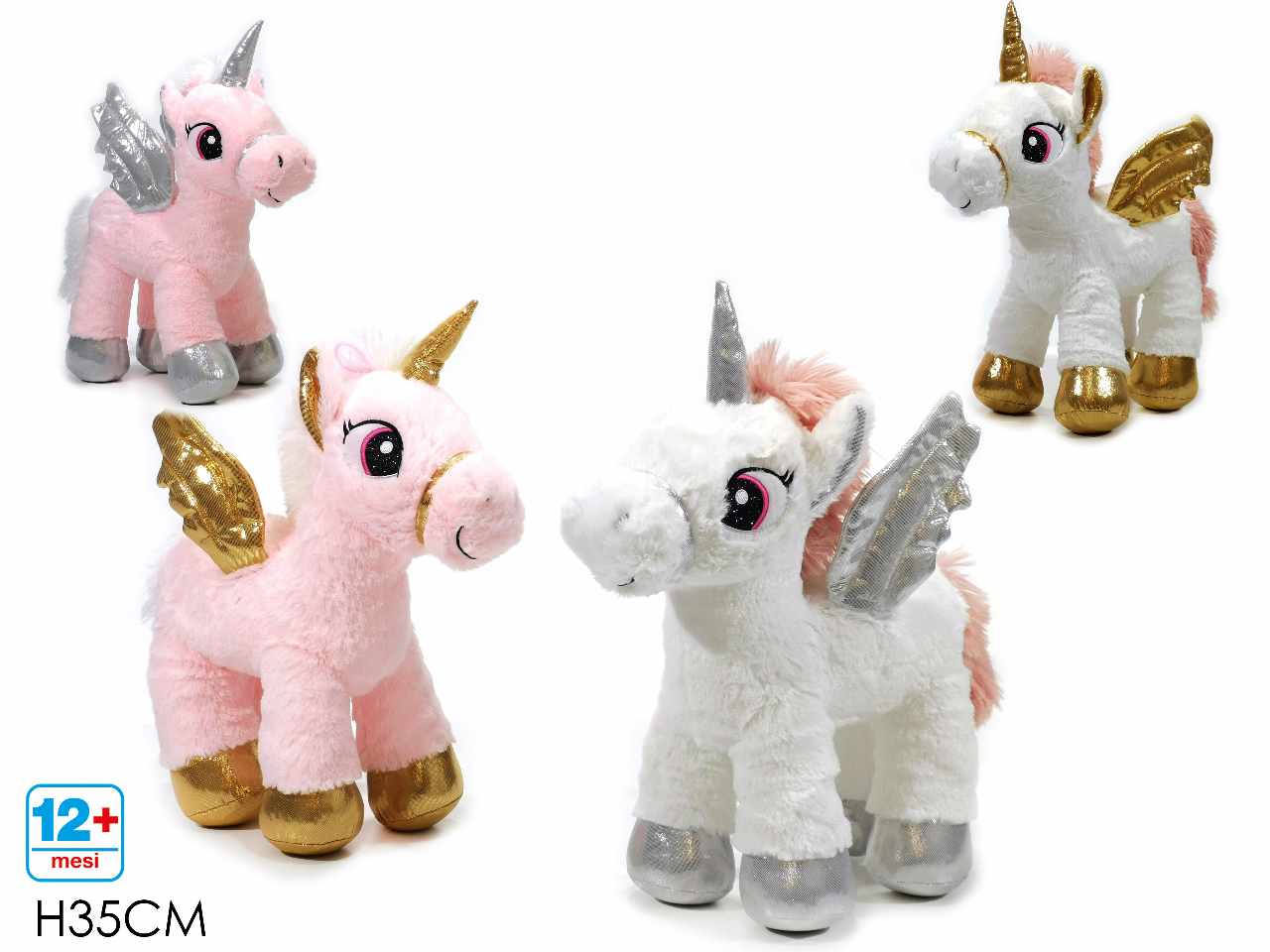 Morbidosi unicorno h.35cm 4 assortimenti