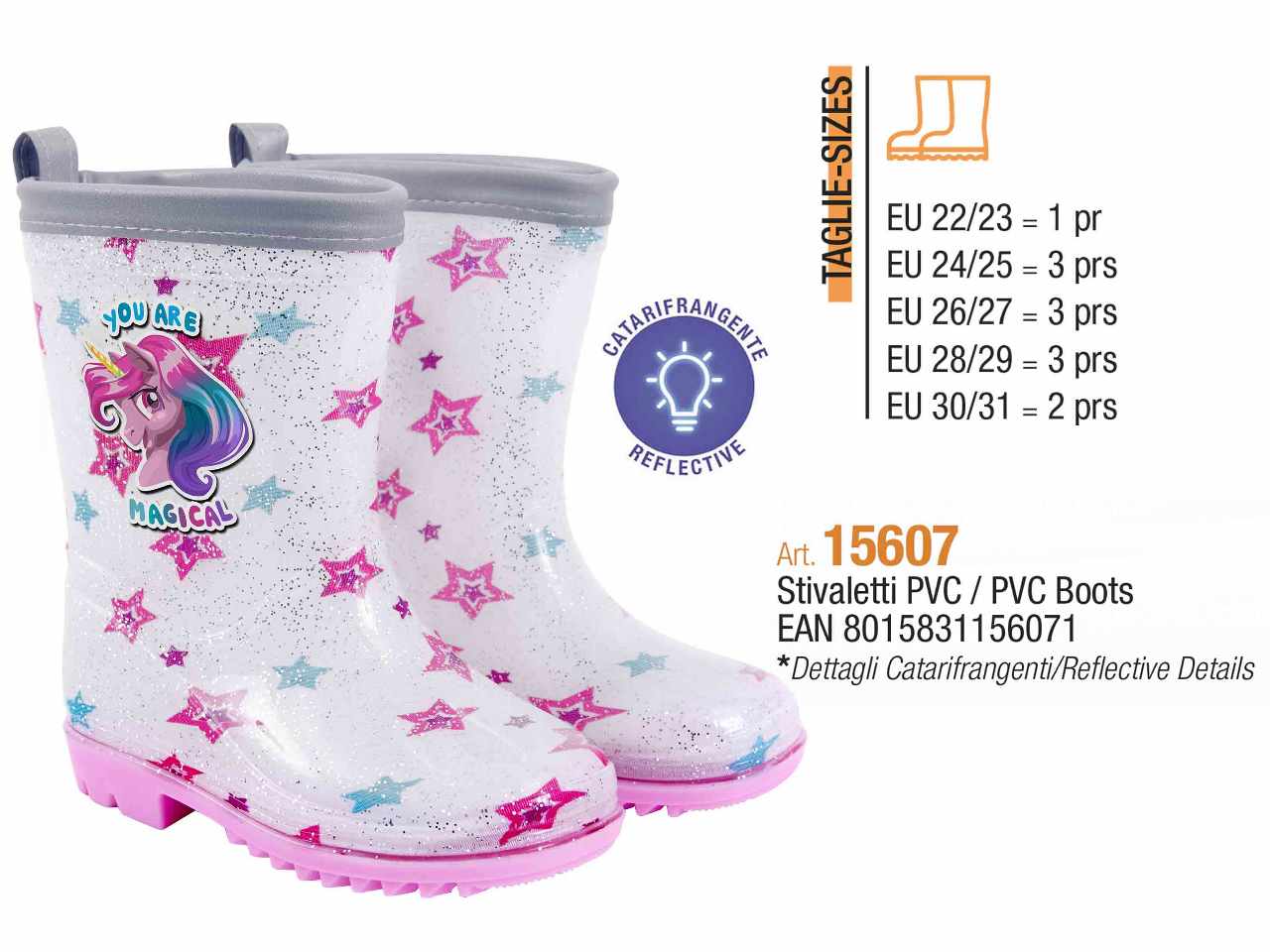 Stivaletti unicorno bordo catarif.15607