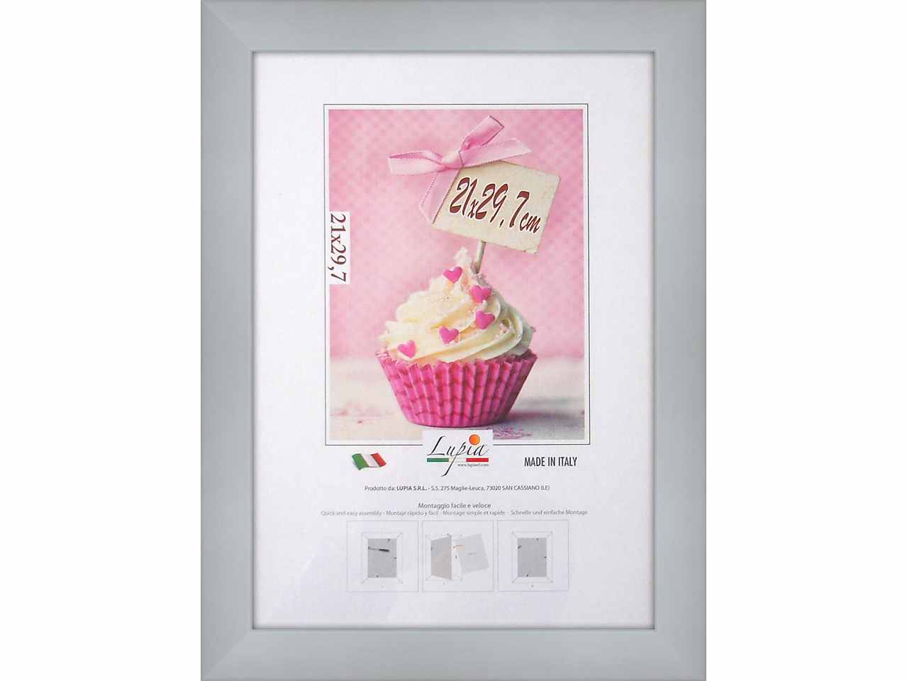 Cornice grigia 20x25cm