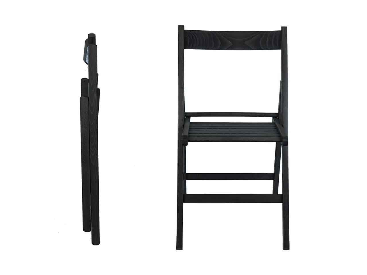 Sedia legno pieghievole faggio nera 2261501