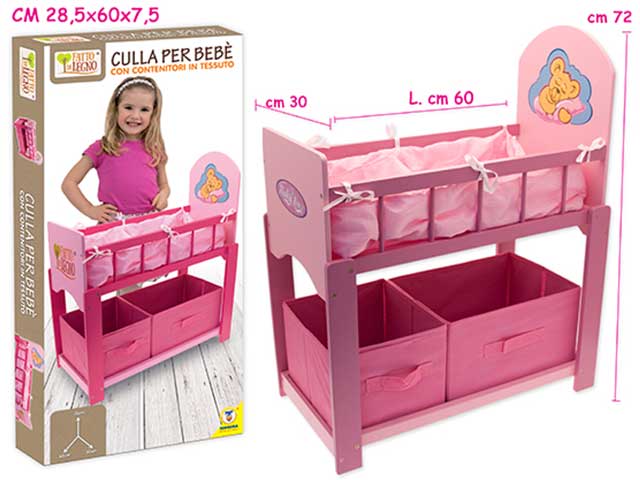 fatto di legno culla per bebe' 40199