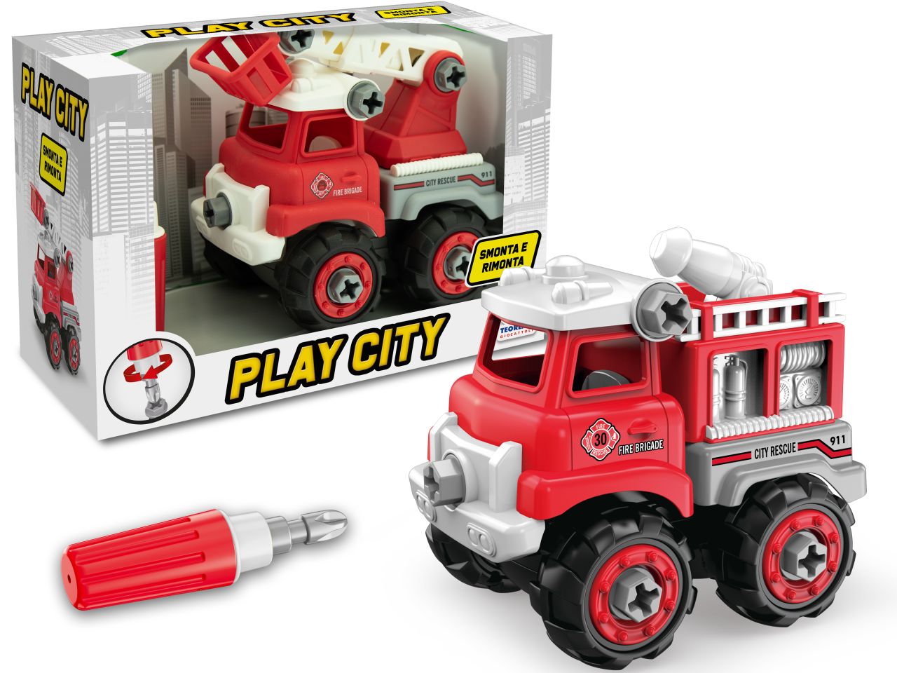 Playcity - mezzi antincendio smonta e rimonta in 2 assortimenti