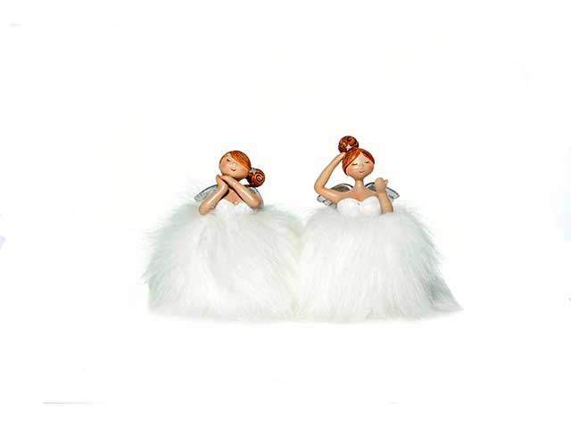 fatina resina bianca 9x9x10,5cm n21488