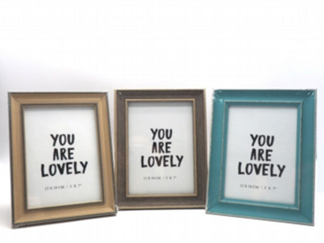 portafoto plastica testa di legno 13x18