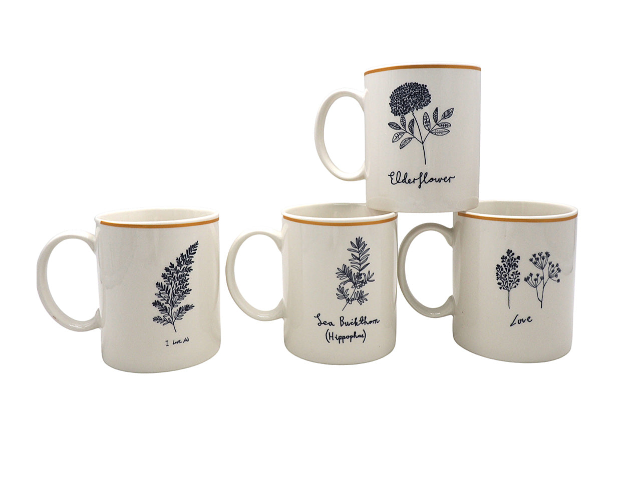 Tazza con piante h9,5xd.8cm