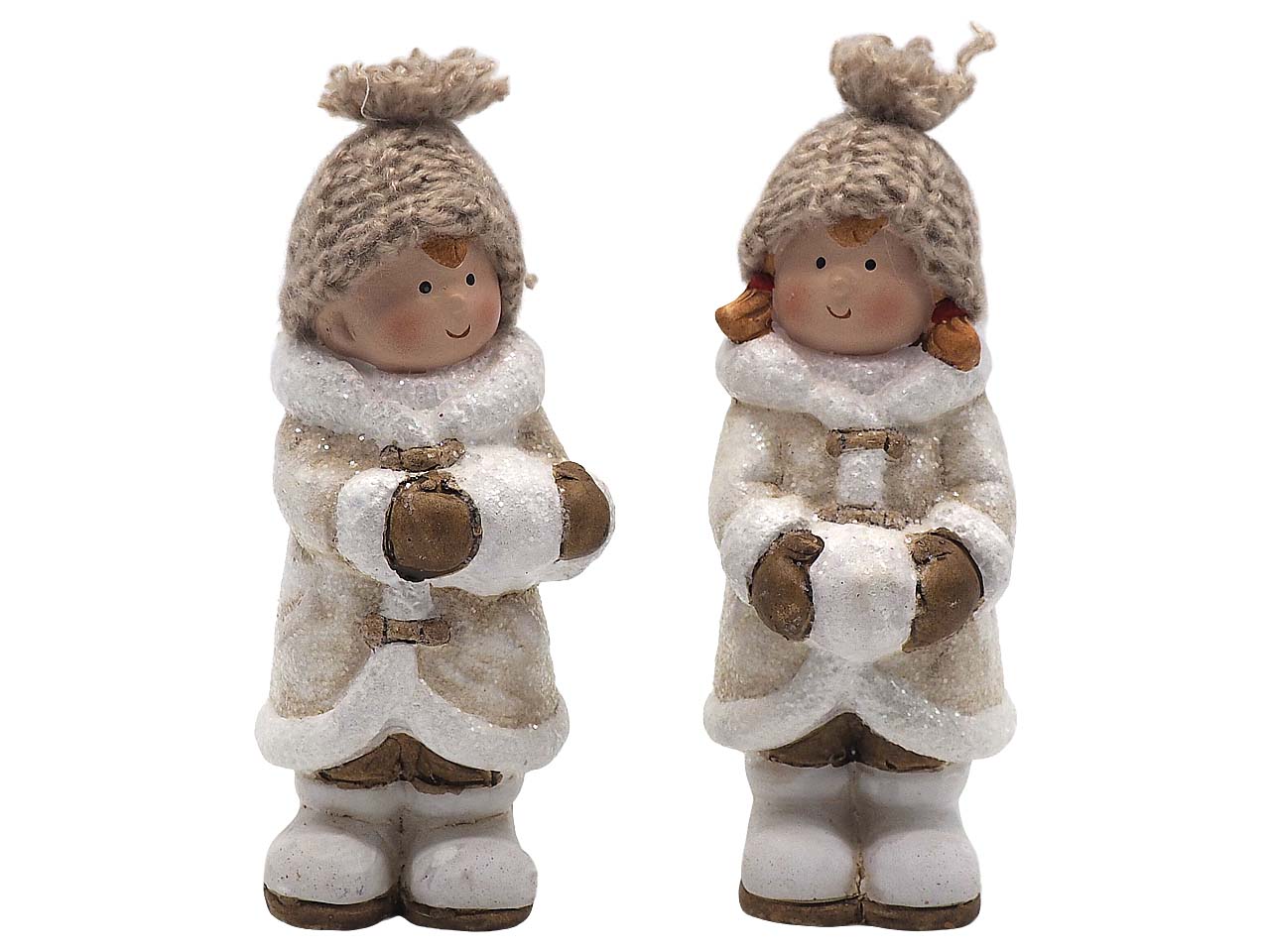 Bimbo in piedi con cappello lana h.12,2x5,5cm