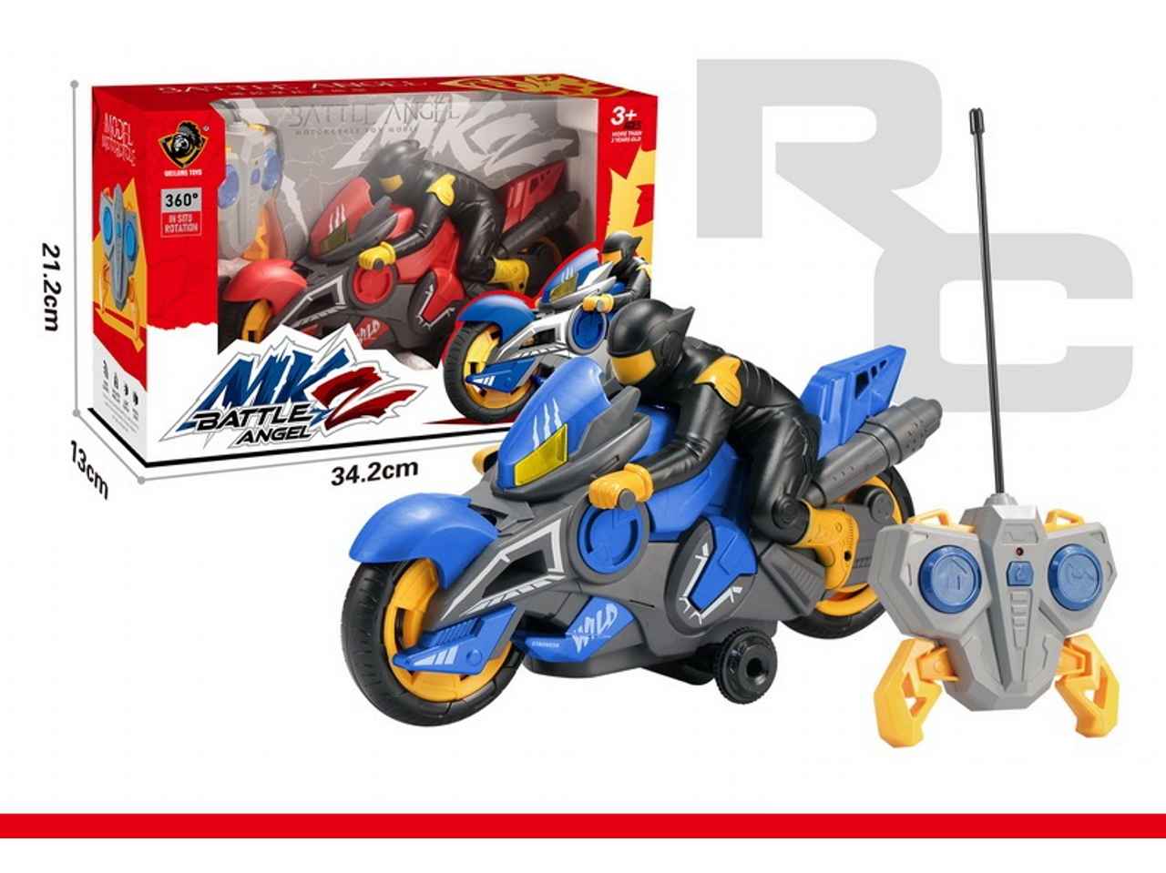 moto r/c luce e suono 34.2x13x21.2cm