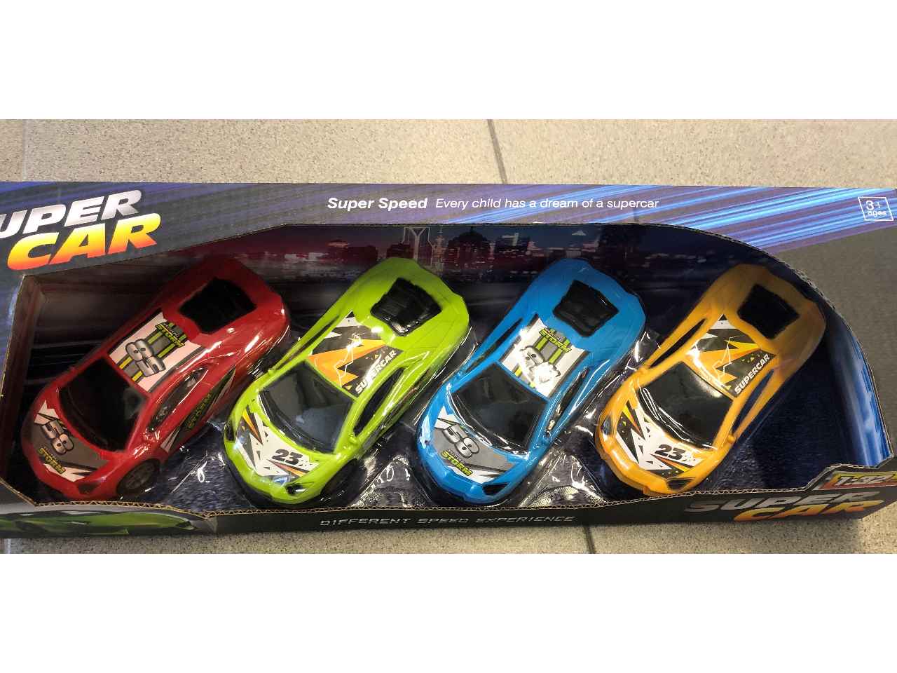Macchine 4pz super cars 46x15x10cm