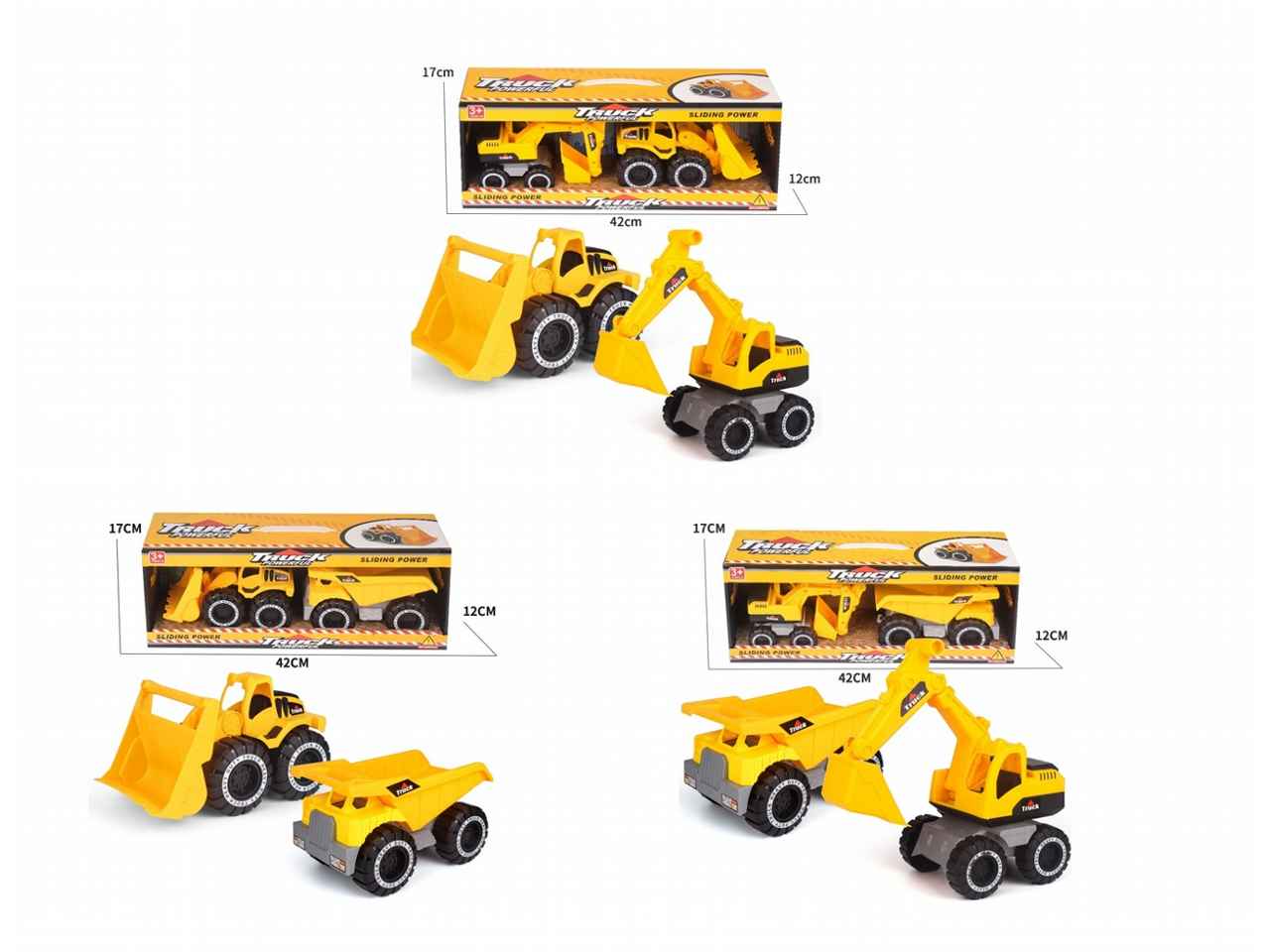 Mezzi 2pz da lavoro truck 42x12x17cm