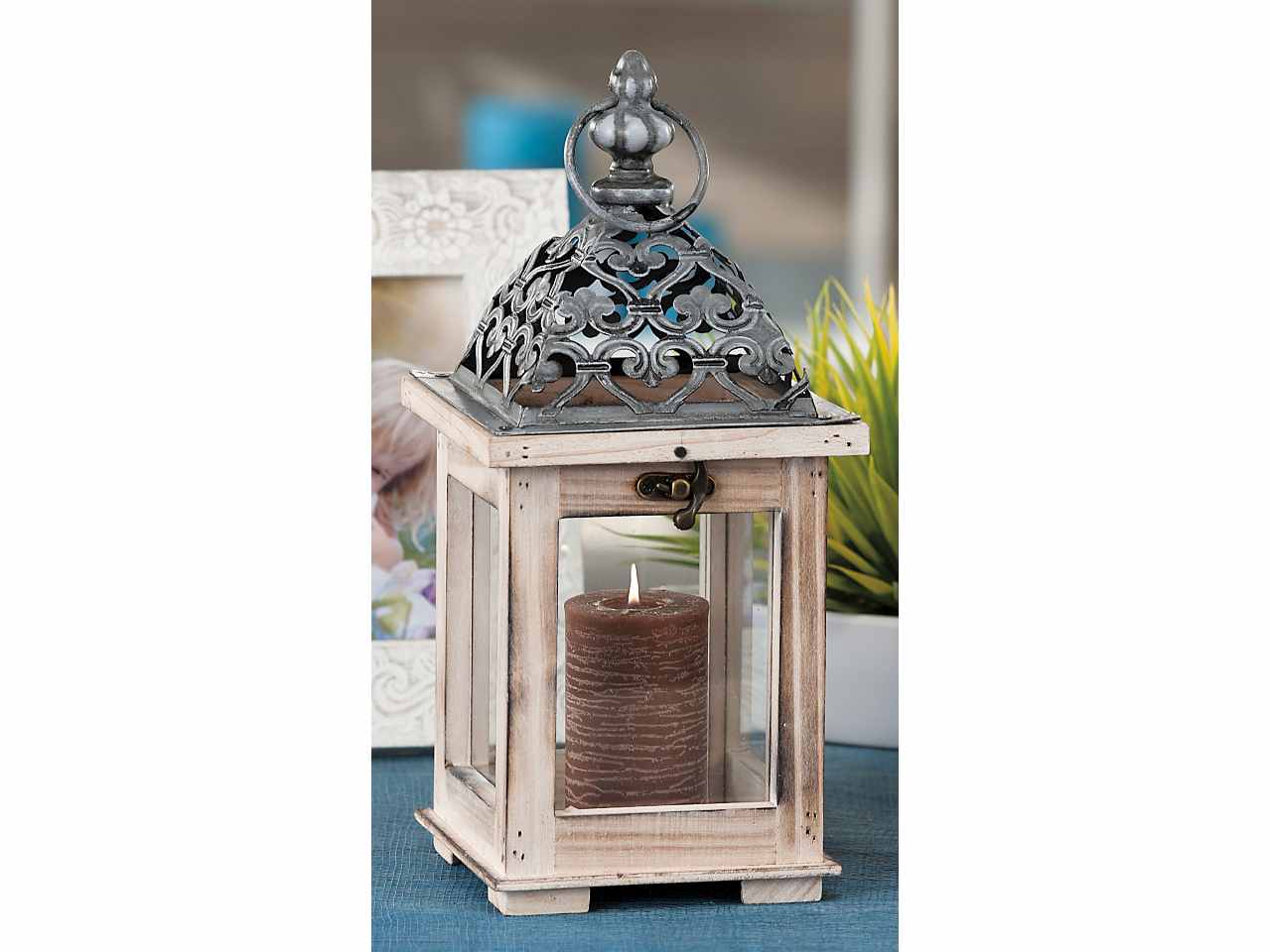 Lanterna porta candela 13x13xh29cm 42873
