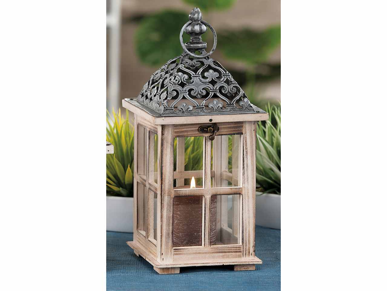 Lanterna porta candela 15x15xh32cm 42874