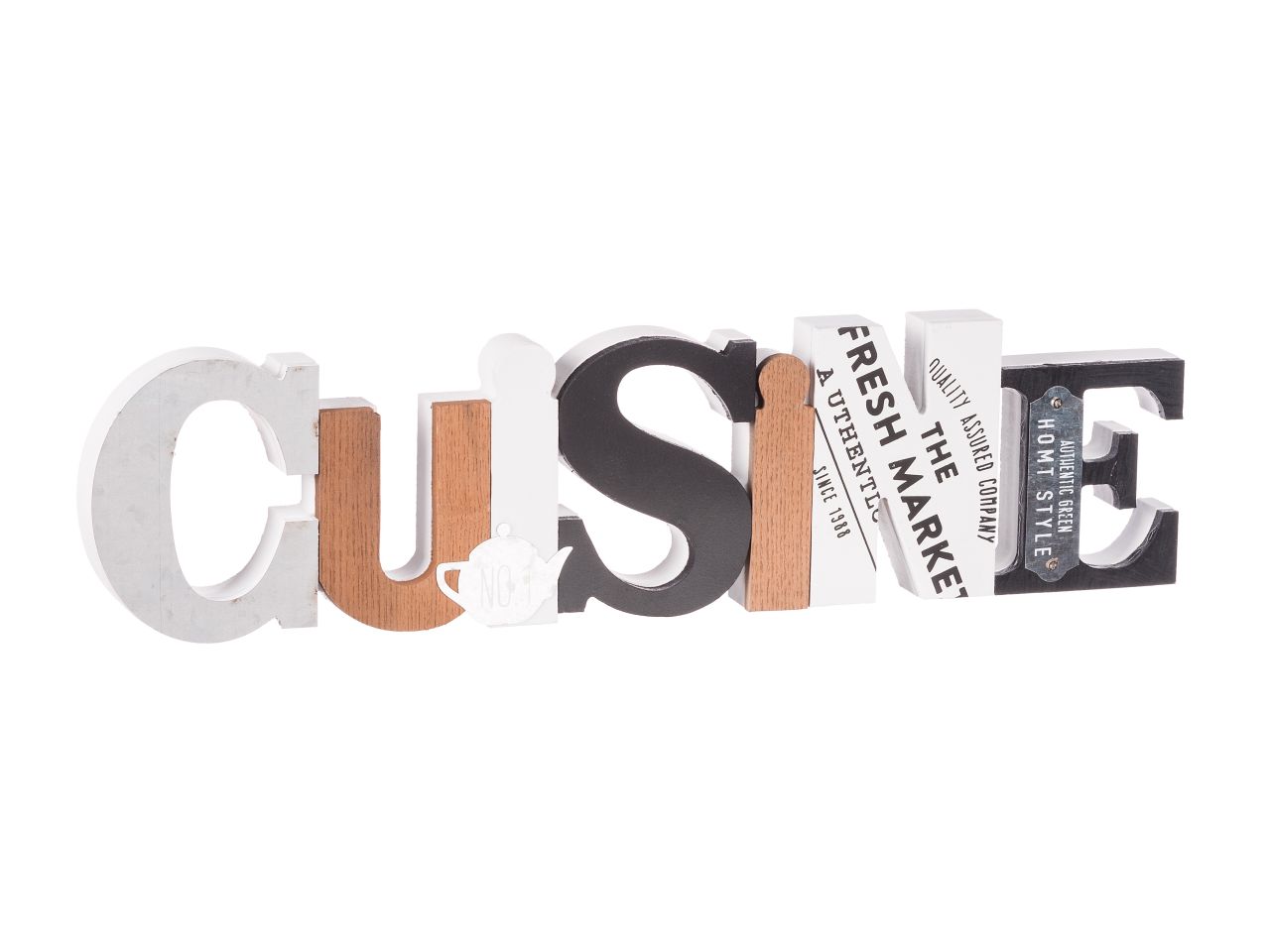 Decorazione scritta cuisine in mdf 42x3xh11 cm