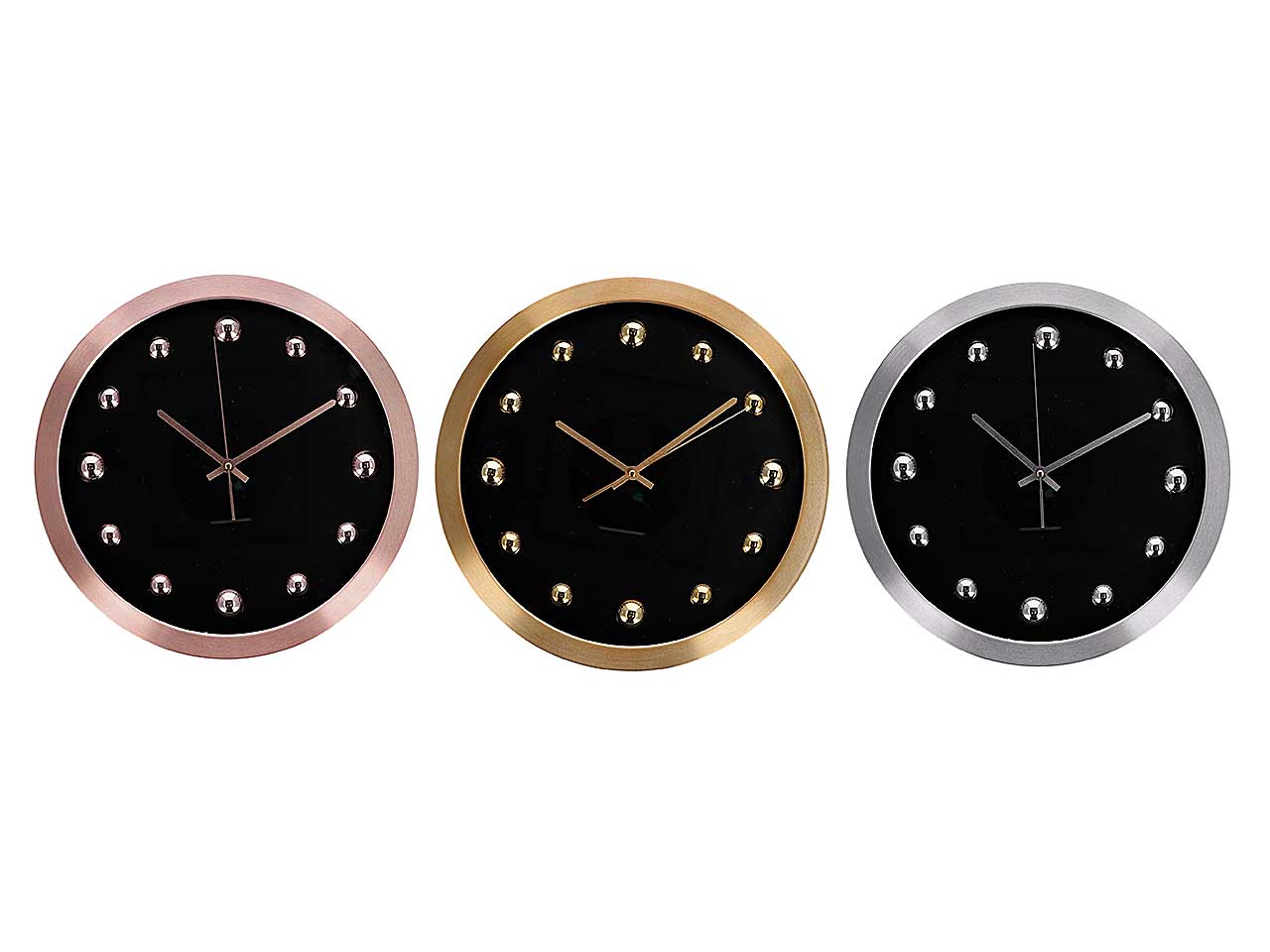 Orologio parete alluminio d40cm 72310