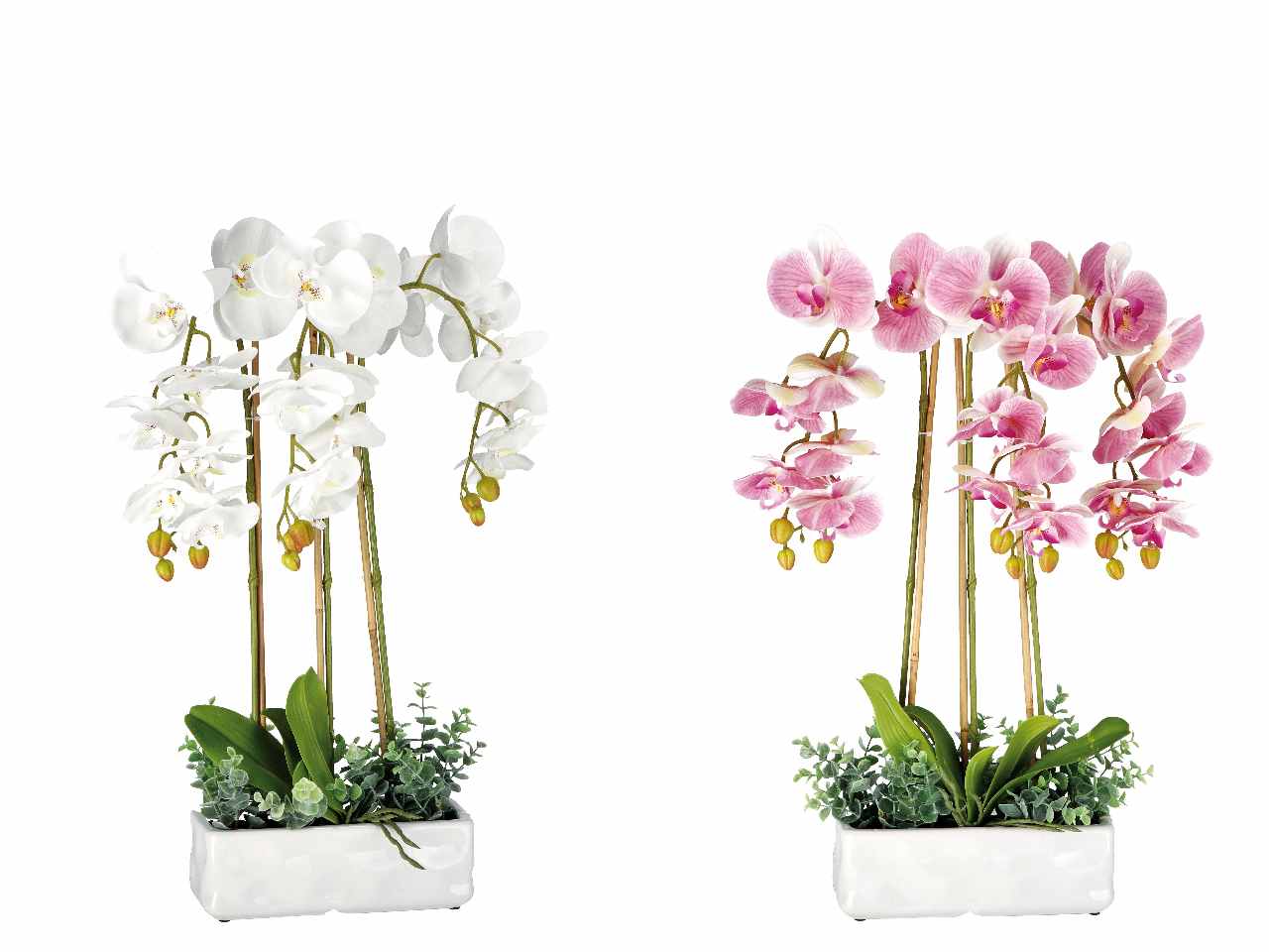 Vaso c/orchidee 25x10xh62cm 74899