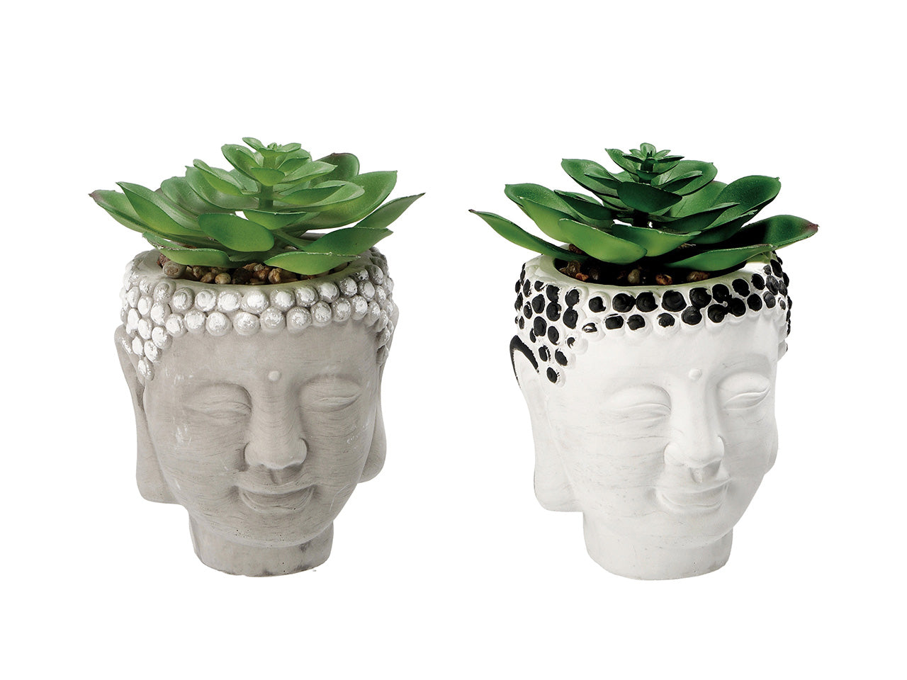 Vaso con pianta grassa d9xh13cm 75412