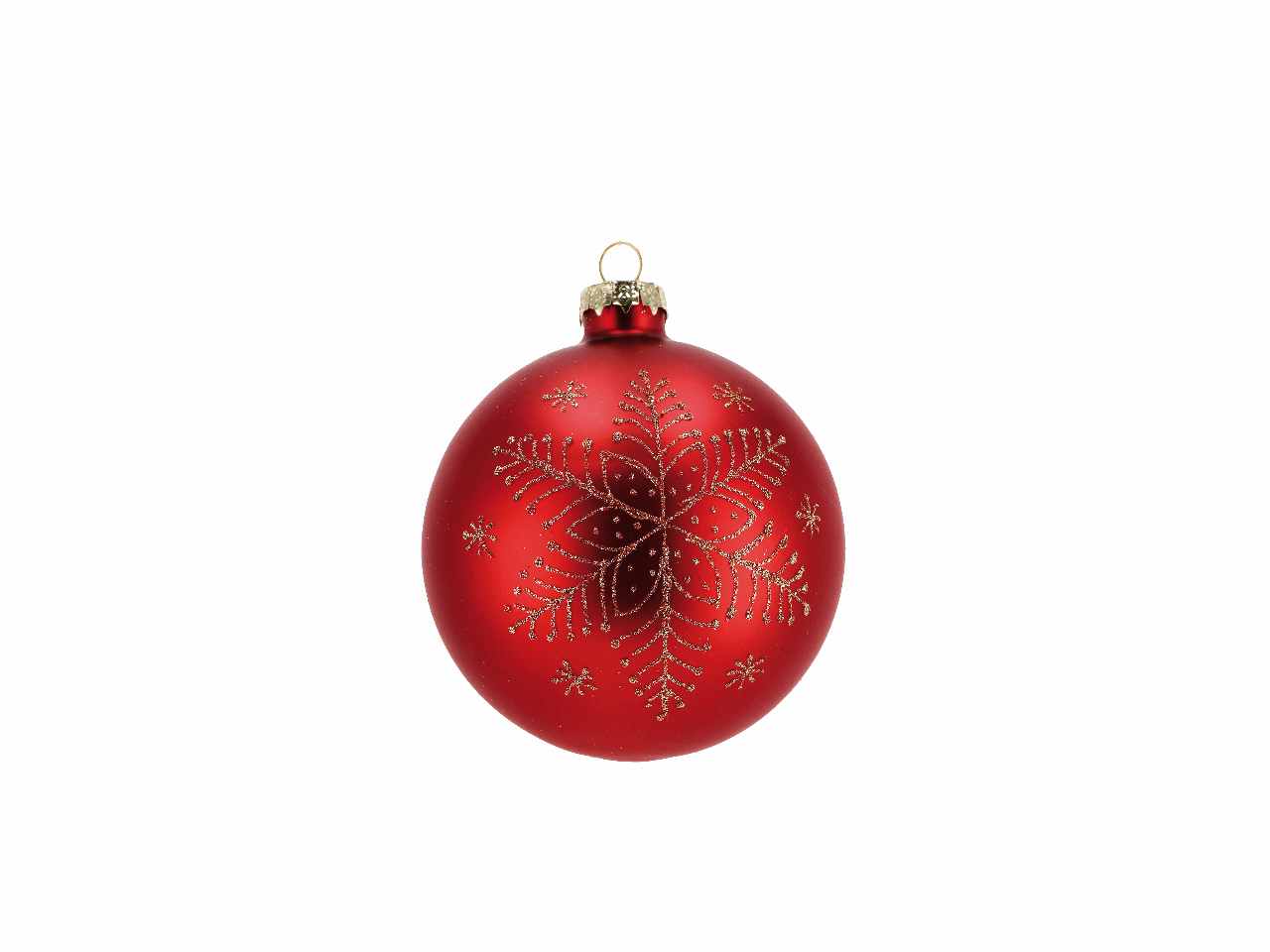Pallina d.10cm di natale in vetro rossa