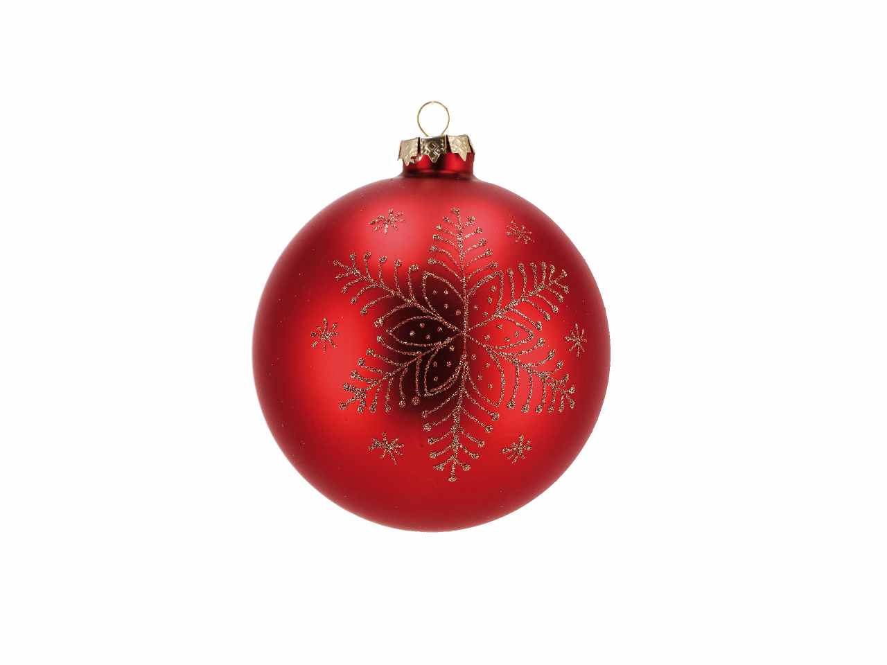 Pallina d.12cm di natale in vetro rossa
