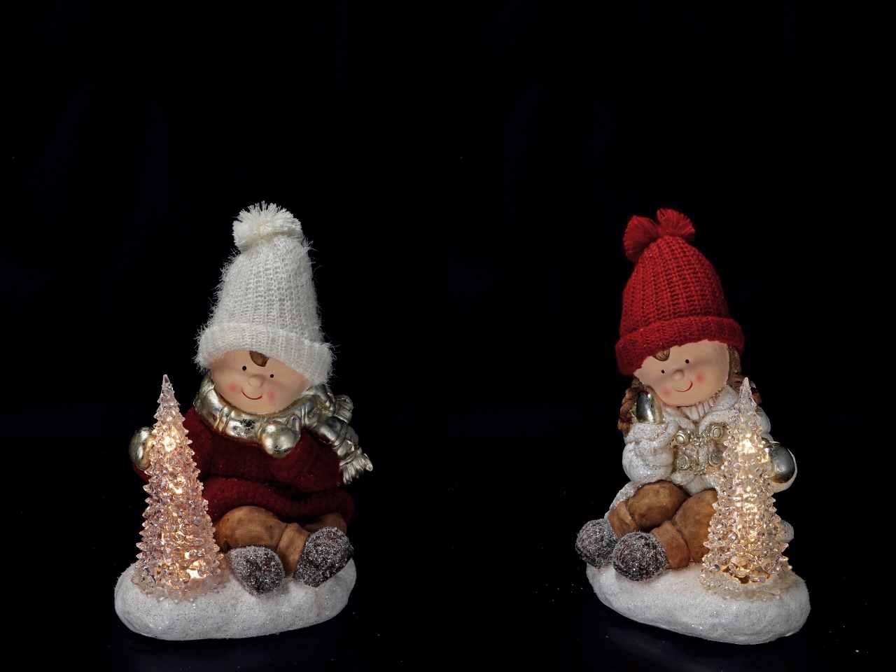 Bimbo natalizio con led 32x26xh36cm