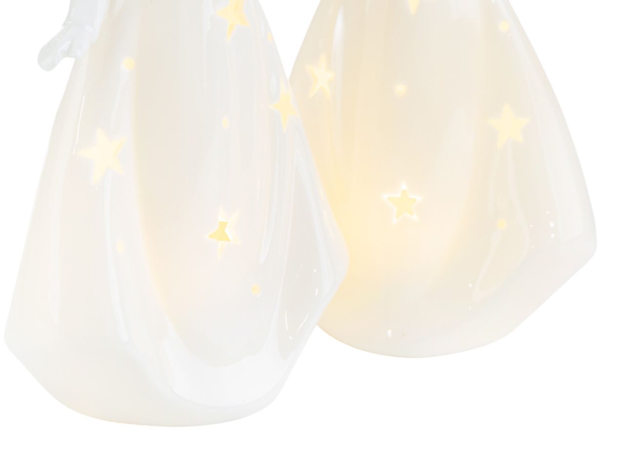 Angelo in porcellana con led 10x6,5xh.18cm