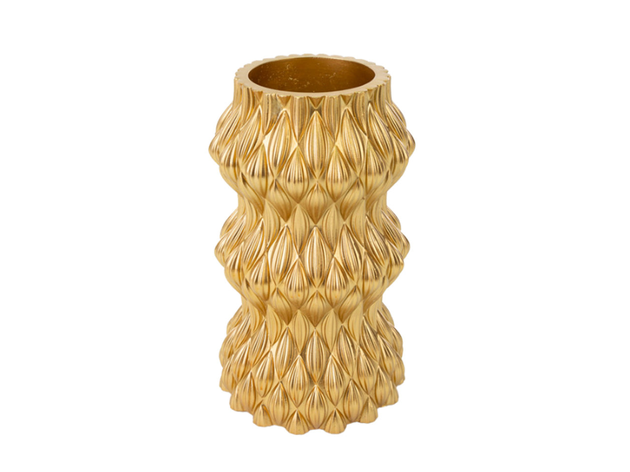 Vaso resina oro 12xh20cm 54182