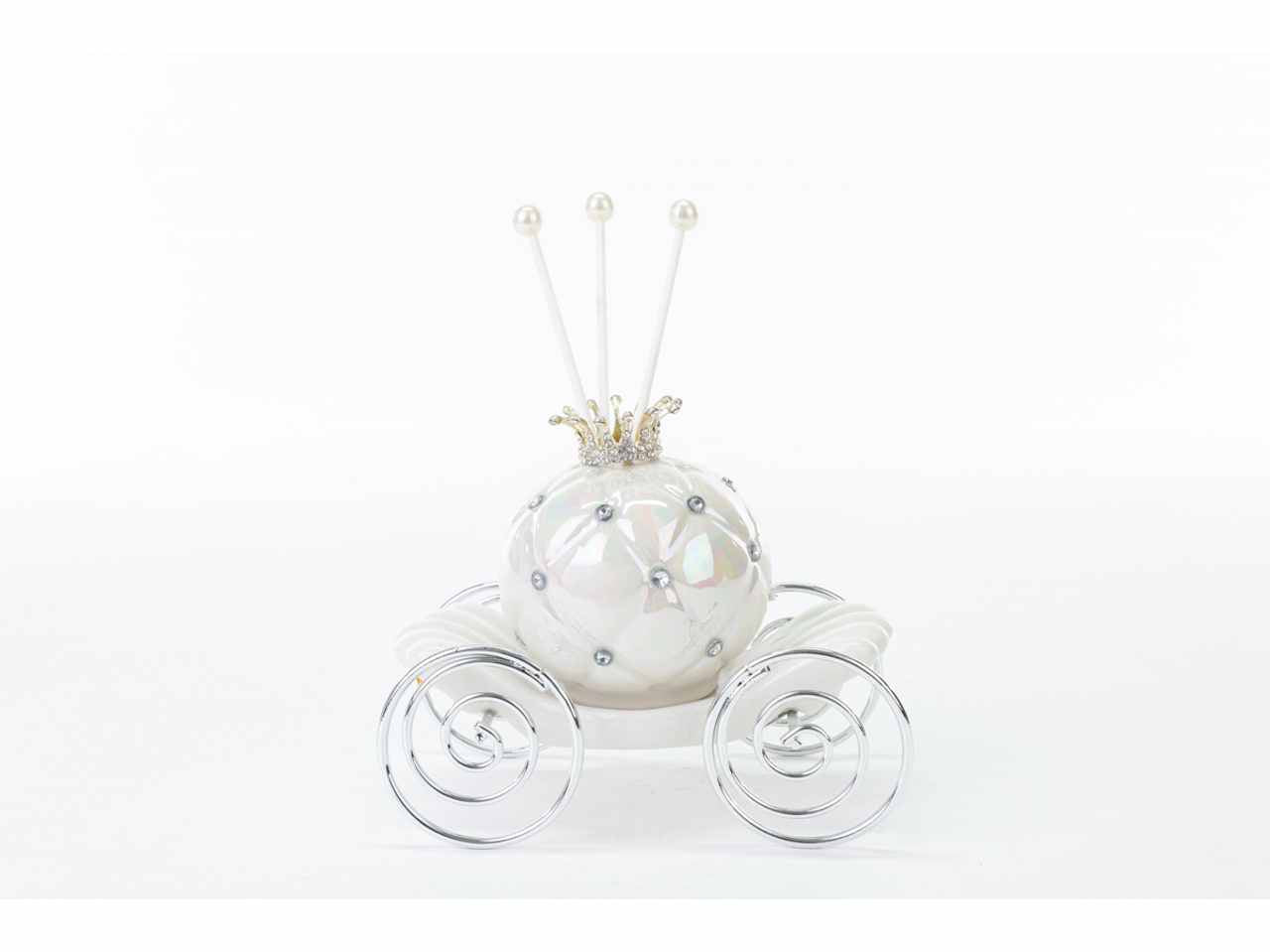 Profumatore carrozza bianca 15x9xh.12cm 54198