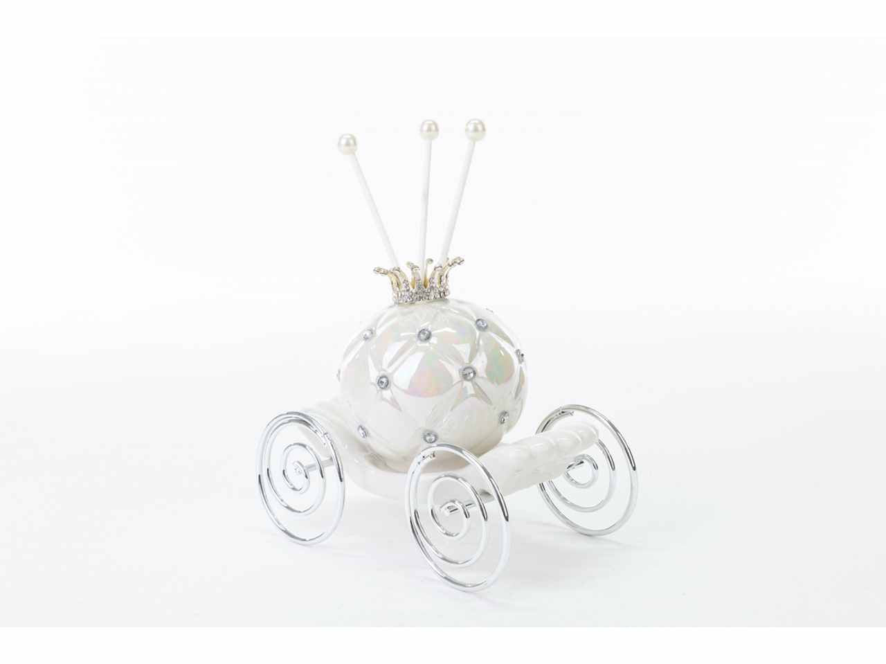 Profumatore carrozza bianca 15x9xh.12cm 54198