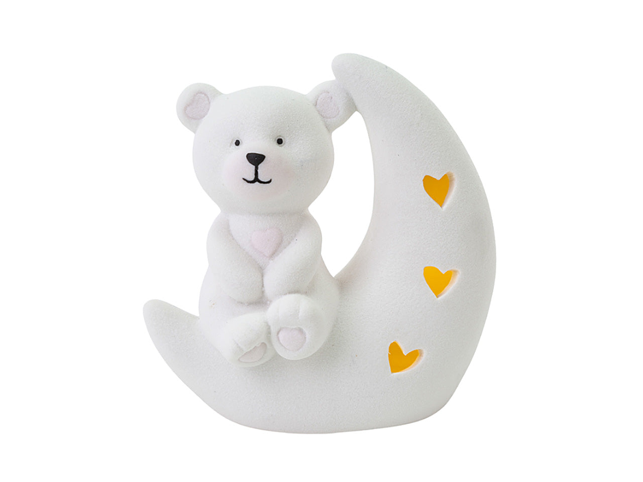 Orsetto cuore led rosa 10x5,5xh.10,5cm 54335
