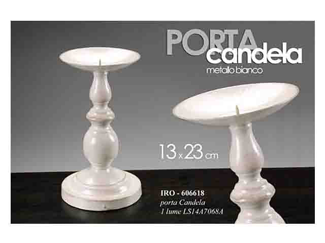Portacandela met.1 lume 13x23cm 606618