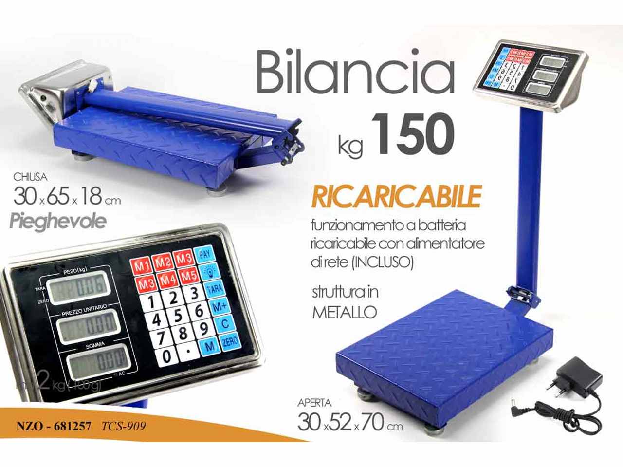 Bilancia 150kg 30x40cm 681257