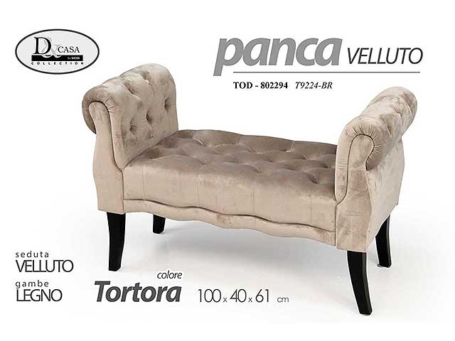 Linea tod panca 100x40x61cm tortora 802294