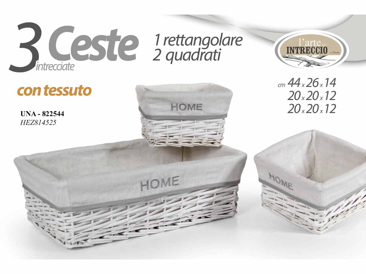 Cestino rett.3pz home 822544