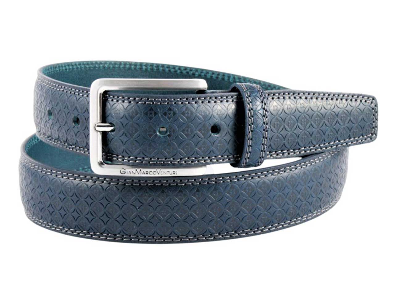 Gmv uomo cintura buttero cucitura stampata nei colori blu e nero