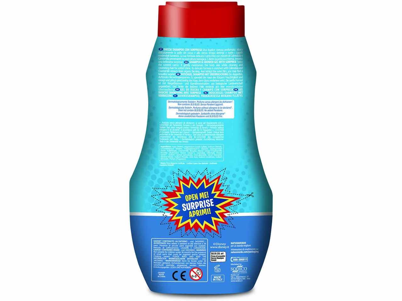 Disney classic paperino doccia shampoo con sorpresa 400ml